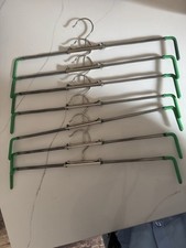 Spring-Loaded Stretch Metal Trousers/Skirt Hangers Children / Kids (Set of 7)