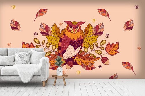 Owl leaves self - 3d,