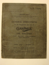 Gardner Oil Engines L2 Type; General Directions (Maintenance, Operation, Faults)