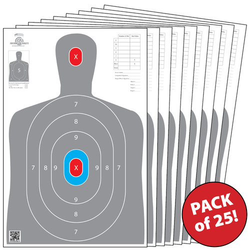 Paper shooting targets gun - 25,