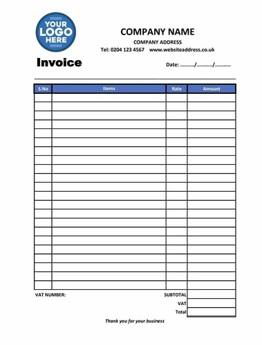 Personalised duplicate invoice - personalised,