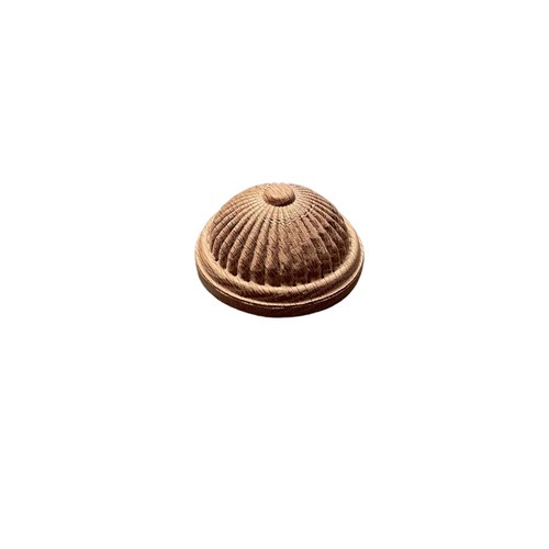 Finial reeded half ball - finial,