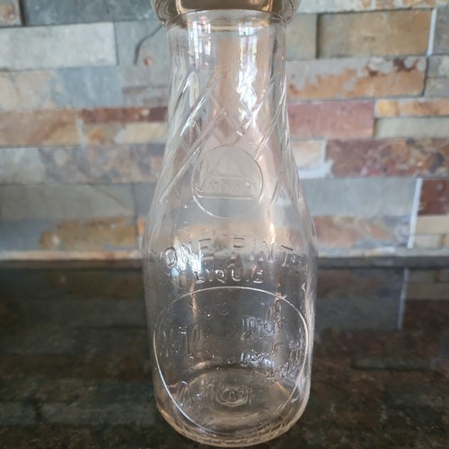Vintage one pint liquid milk - one,