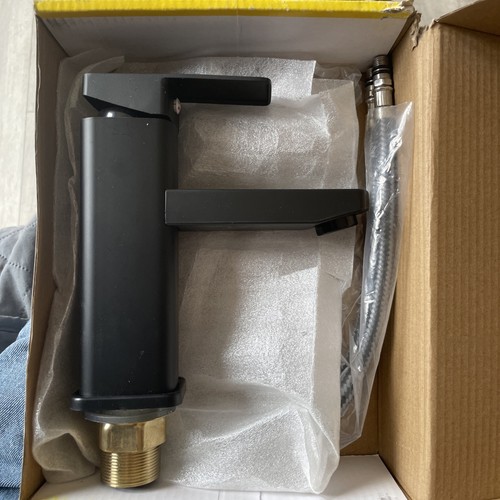 Square black monobloc mixer - square,