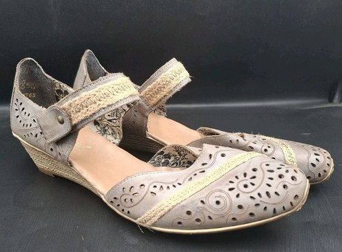 Rieker taupe gray perforated - rieker,