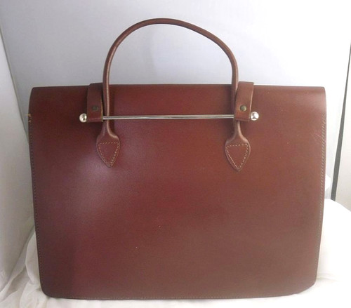 Brown leather folio sheet - brown,