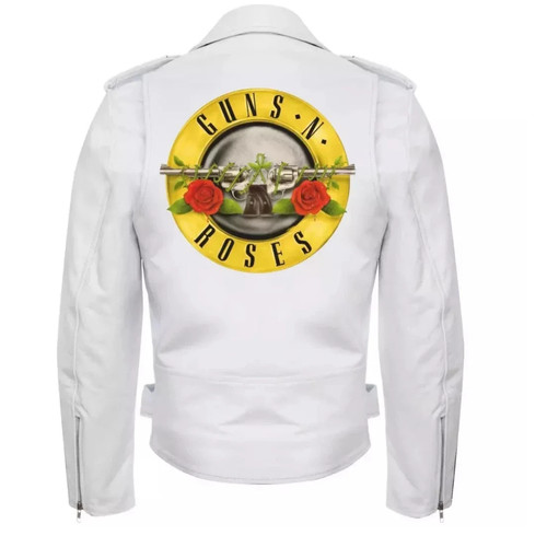 Guns roses white leather - roses,