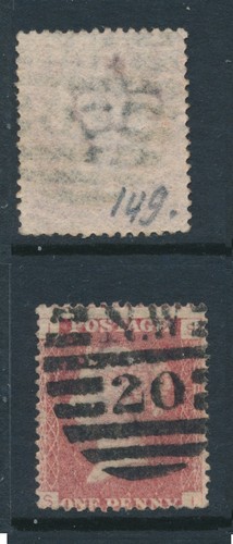 1864 penny red - gb,, sg43,