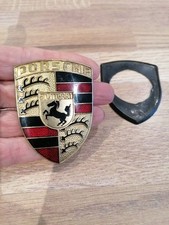 Porsche Front Bonnet Radiator Enamel Badge Emblem