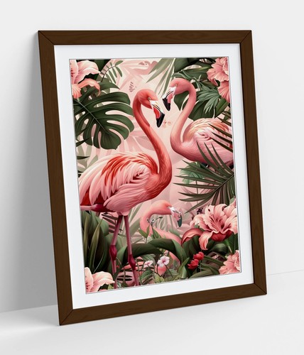 Pink flamingo foliage - pink, foliage,
