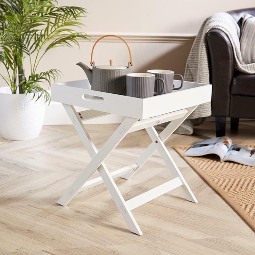 White folding butlers side - folding,