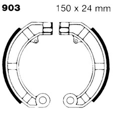 Pair Brake Shoes EBC V903