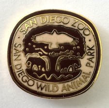 Vintage San Diego Zoo & Wild Animal Park Enamel Pin CA USA