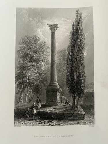 Antique print column - antique,