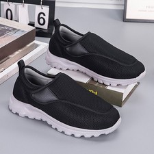 Men Wide Walking Shoes Slip-On Orthopedic Shoes Diabetic Shoes for Swollen Feet