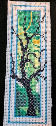Completed cross stitch - cross,