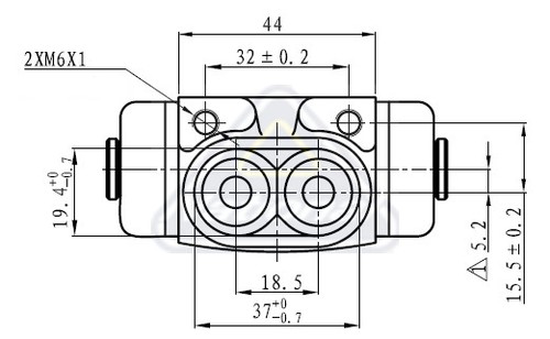 Wheel brake cylinder rear - brake, left