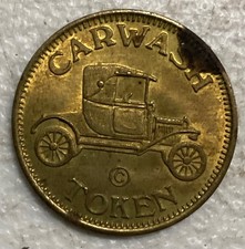 Vintage Car Wash Brass Token -