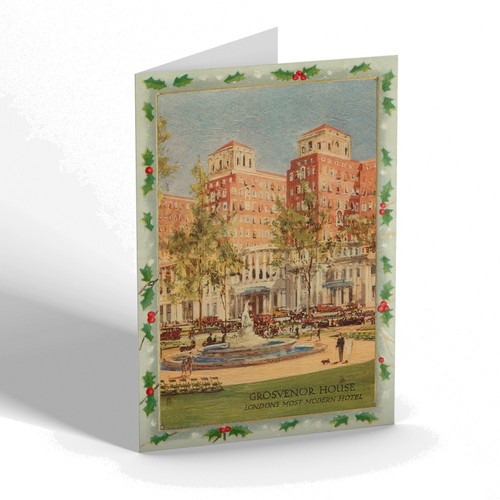 Xmas notelet vintage london - xmas,