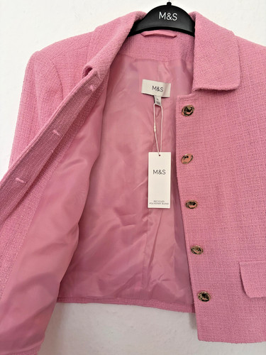 Pink boucle tweed - tweed, jacket