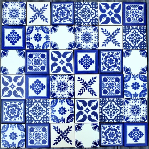 Mexican tiles cafe azul mix - mexican,