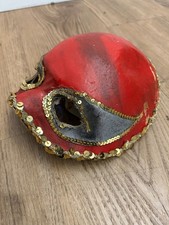 VINTAGE VENETIAN CARNIVAL MASK HAND PAINTED. GLITTER. PROFESSIONAL QUALITY. 