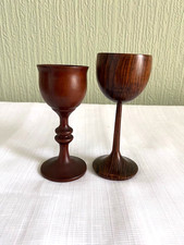Antique Brazilian Rosewood Goblet & Other Red Wood Goblet