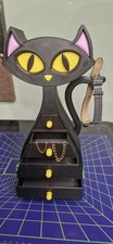 Atomic cat drawer jewelry  box with 6 drawers.3D printed ,size 21cm tall.fromPLA