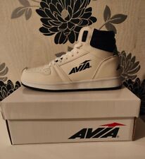 New AVIA Mens White Black Trainers Mid Top Retro Casual Shoes  UK 8 EU 41 