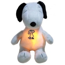 Snoopy Dog Baby Sleep Aid Plush Toy with Music & Light Soothing Breathing Doll