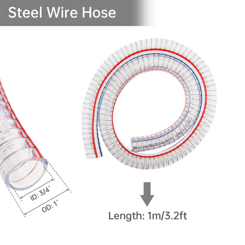 Steel wire hose pvc vacuum - pvc,