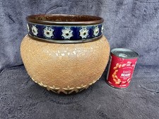 Large Antique (GOOD CONDN) Signed E S Doulton & Slaters Lambeth Pottery Bowl