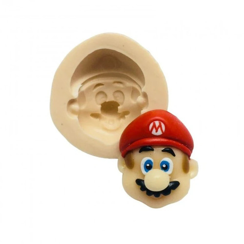 Silicone mould mario bros face - bros,