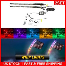 4X 3ft RGB LED Whip Lights