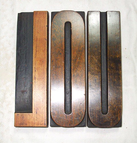 Large antique wooden printers - antique,