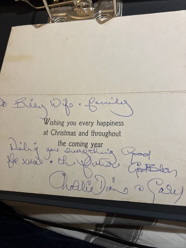Charlie kray signed christmas - kray,