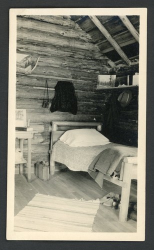 Rustic log cabin bedroom bed - rustic,