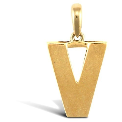 Initial 9ct gold pendant - initial,