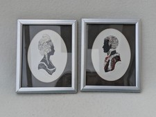 Silhouette by Enid Elliott Linder Pair of Pennyfarthing Galleries Pictures