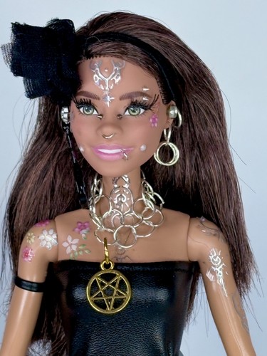 Ooak punk goth barbie doll - punk,