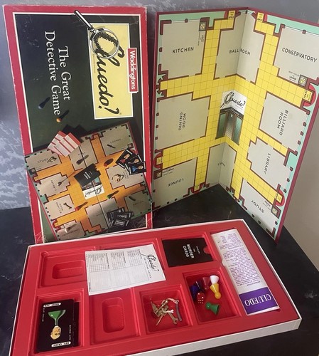 Vintage cluedo detective board - vintage,