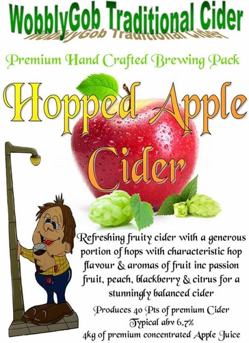 Wobblygob hopped cider kit - cider,