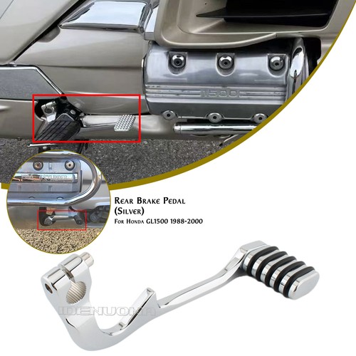Silver rear brake pedal - rear, for
