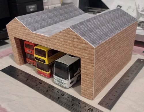 Scale bus garage stone - scale,