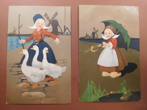 Vintage postcards artist drawn - vintage,