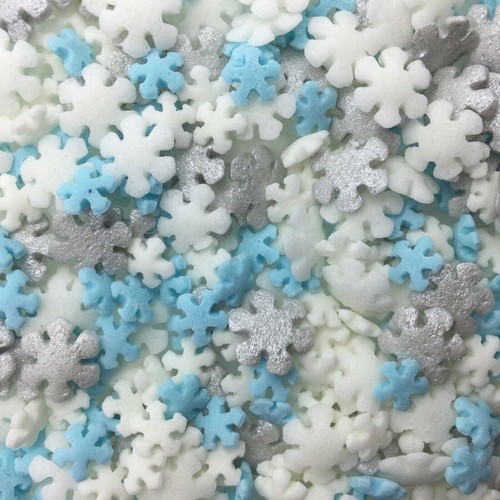 Snowflake cupcake sprinkles - cupcake,