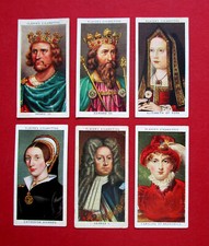 PLAYERS  SIX  1935 CIGARETTE CARDS  KINGS & QUEENS OF ENGLAND  8-11-20-34-37-43