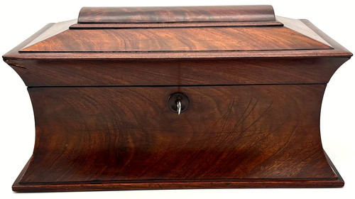Georgian mahogany tea caddy - georgian,