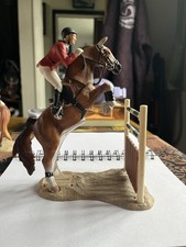 Schleich Retired Horse And Rider Show Jumping Figure Set