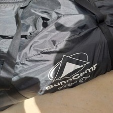 Suncamp 270 Awning with attachable Sleep Appartment and Storm Tie Down.